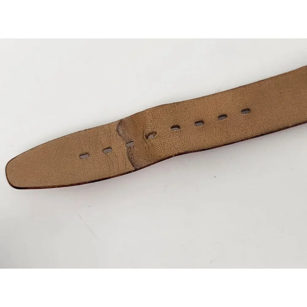 Vintage AG 1991 Swatch Watch Copper/Black Tone Leather Band Wt Case -New Battery